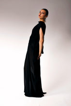 Load image into Gallery viewer, Black smocked dress.
Black maxi dress.