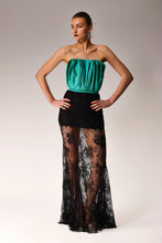 Load image into Gallery viewer, French lace skirt with crop top
