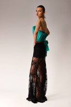 Load image into Gallery viewer, French lace skirt with crop top