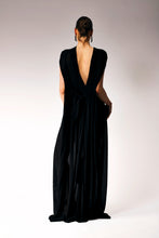 Load image into Gallery viewer, Black smocked dress.
Black maxi dress.
Low back black dress.