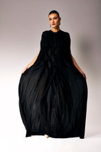 Load image into Gallery viewer, Black smocked dress.
Black maxi dress.