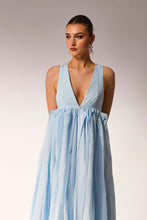Load image into Gallery viewer, Maxi plated dress.
Maxi cotton dress.
Maxi low back dress.