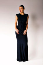 Load image into Gallery viewer, Smocked Dress.
Navy blue bamboo dress.
Maxi bamboo dress.