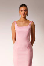 Load image into Gallery viewer, Pink Midi Dress.
Pink pleated dress.