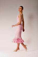 Load image into Gallery viewer, Pink Midi Dress.
Pink pleated dress.
