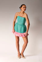 Load image into Gallery viewer, Hand woven Aso Oke Mini dress
Mini dress
Mint and pink mini dress