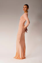 Load image into Gallery viewer, Peach bamboo dress.
Maxi peach dress.
Smocked maxi dress.
