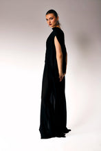 Load image into Gallery viewer, Black smocked dress.
Black maxi dress.