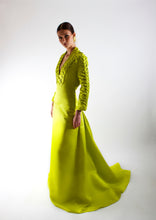 Load image into Gallery viewer, Maxi smocked dress.
Chartreuse maxi dress
