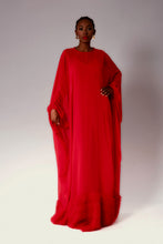Load image into Gallery viewer, Red maxi kaftan dress.
Red maxi dress.
Kaftan outfit