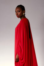 Load image into Gallery viewer, Red maxi kaftan dress.
Red maxi dress.
Kaftan outfit