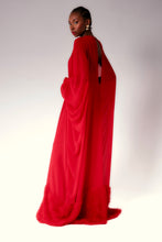 Load image into Gallery viewer, Red maxi kaftan dress.
Red maxi dress.
Kaftan outfit