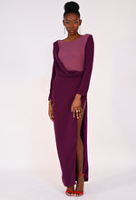 Load image into Gallery viewer, Asymmetrical plum dress