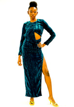 Load image into Gallery viewer, Green cut-out dress