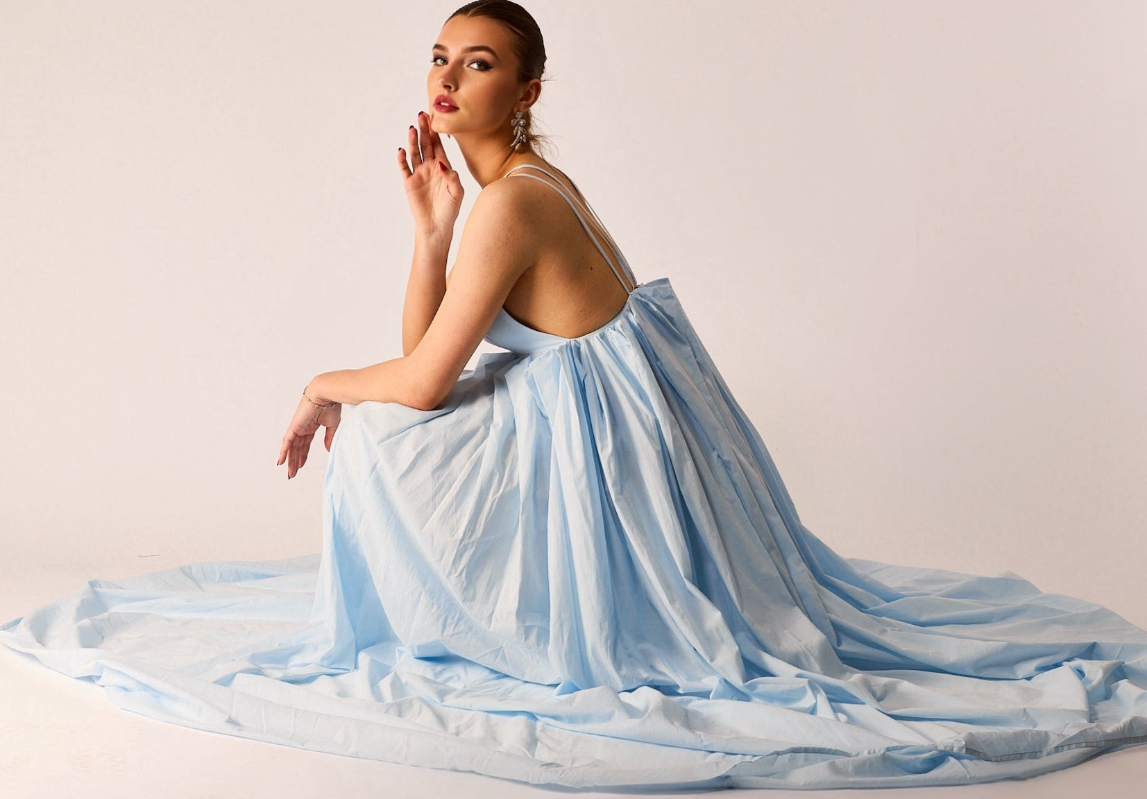 ALOSH powder-blue gown from the Spring / Summer collection